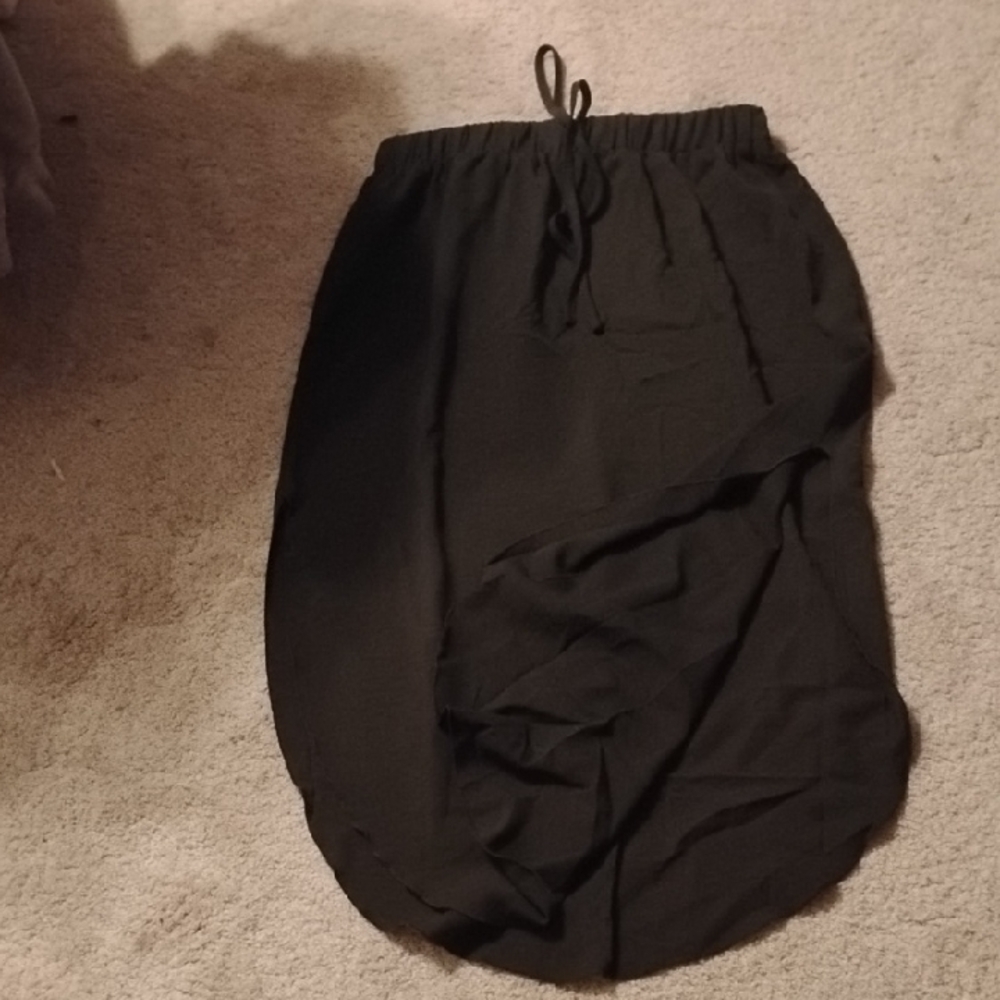 Green Drawstring Tulip Hem Skirt - Women